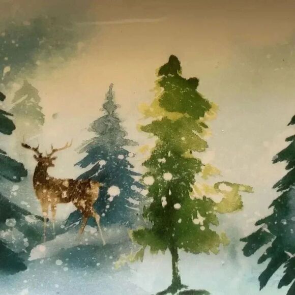 Enchanted Deer Dreamscape Ceramic 5.4 inches wide x 14 inch long - Picture 4 of 5